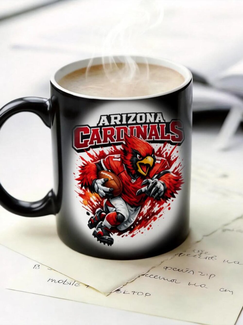 Arizona Cardinals Matte Heat Changing Mug NFL Fan Cup 11oz